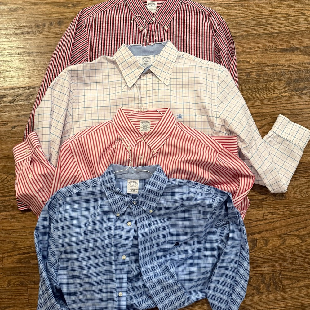 Brooks Brothers Red and Blue Dress Shirts Collection